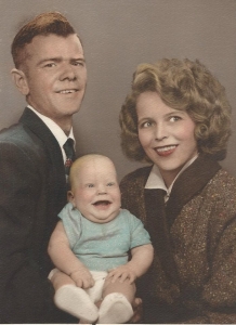 Me and my happy parents in July of 1954